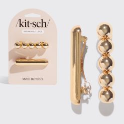 Gold Metal Barrettes